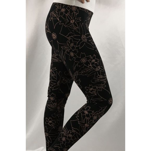 NEW Womens Small NIKE Leg A See Hawaiian II Print Leggings 823703-010 Black - Picture 5 of 5
